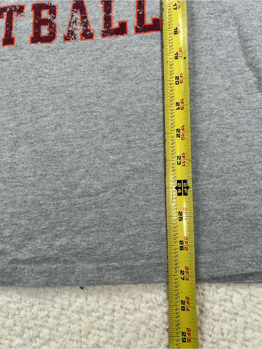 Soffe Virginia Tech Hokies Football T-Shirt Men’s XL Gray Distressed Y2K 2000s - Picture 4 of 7
